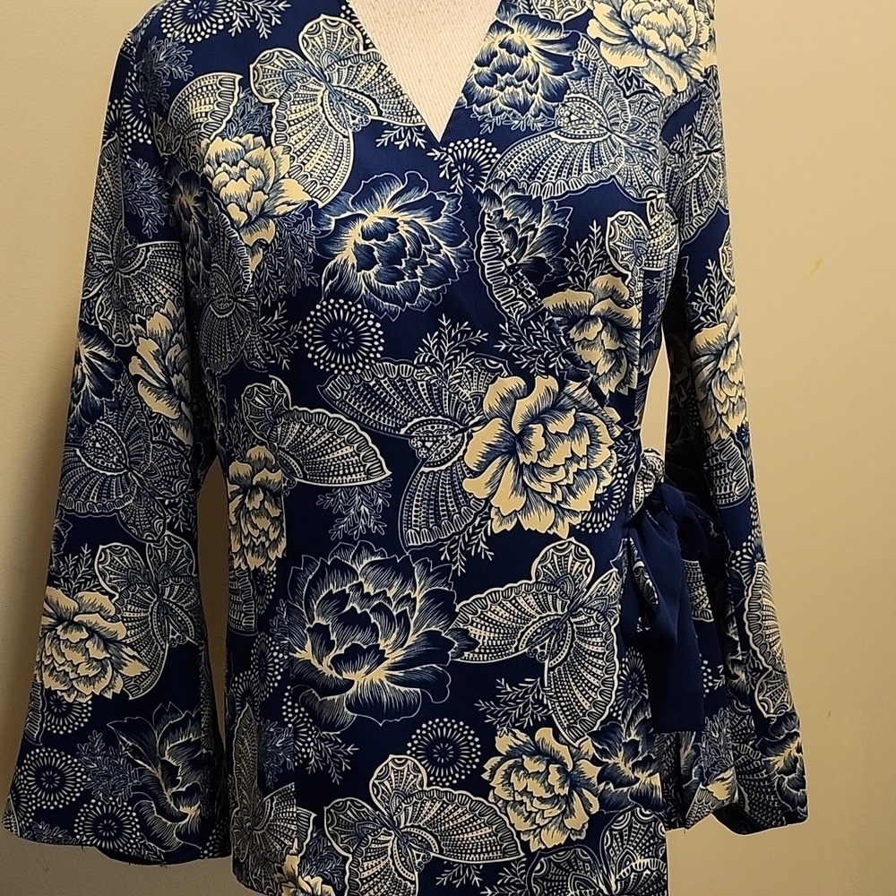 Linea by Louis Dell'Olio Faux Wrap Floral